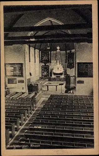 Ak Roon Rhoon Südholland, Kerk, Interieur