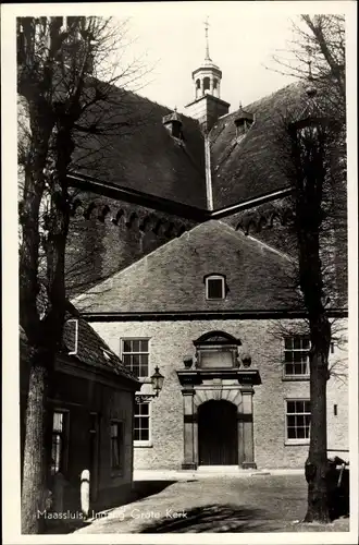 Ak Maassluis Südholland, Ingang Grote Kerk