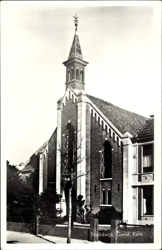 Ak Naaldwijk Südholland, Geref. Kerk