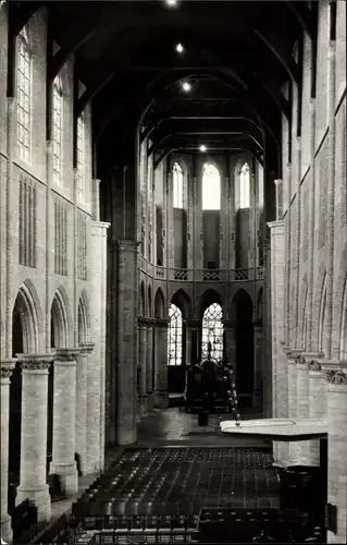 Ak Delft Südholland Niederlande, Nieuwe Kerk, Middenschip en koor