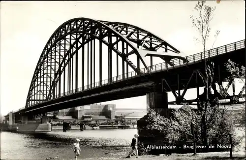 Ak Alblasserdam Südholland, Brug over de Noord