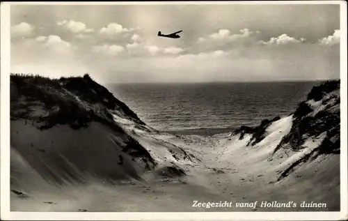 Ak Katwijk aan Zee Südholland Niederlande, Zeegezicht vanaf Holland's duinen, Flieger