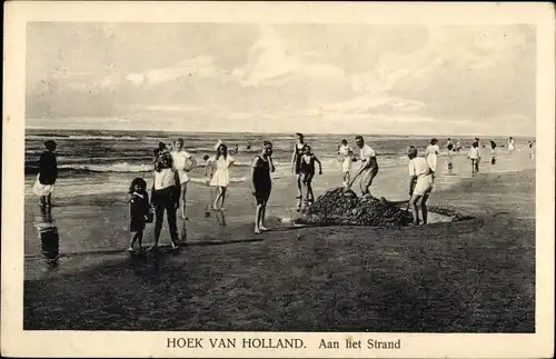 Ak Hoek van Holland Rotterdam Südholland Niederlande, Aan het Strand