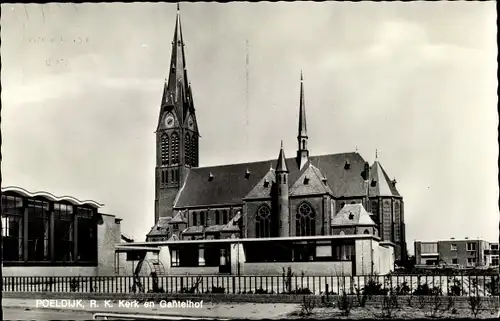 Ak Poeldijk Südholland, R. K. Kerk en Gantelhof