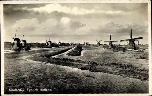 Ak Kinderdijk Molenwaard Südholland Niederlande, Typisch Holland, Molen, Windmühlen