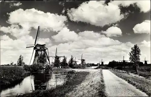 Ak Kinderdijk Molenwaard Südholland Niederlande, Molens, Windmühlen