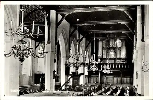 Ak Monster Südholland Niederlande, Ned. Herv. Kerk, Interieur