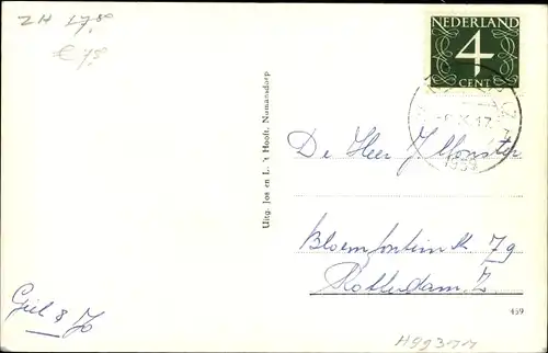 Ak Numansdorp Südholland Niederlande, Ned. Herv. Kerk