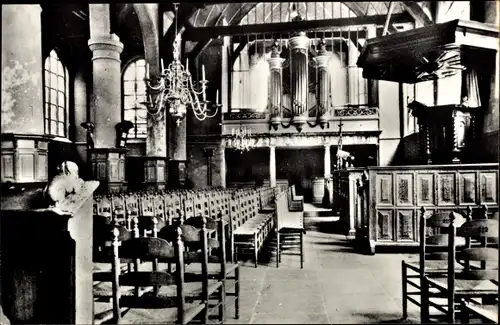 Ak Broek in Waterland Nordholland Niederlande, Ned. Herv. Kerk, Interieur