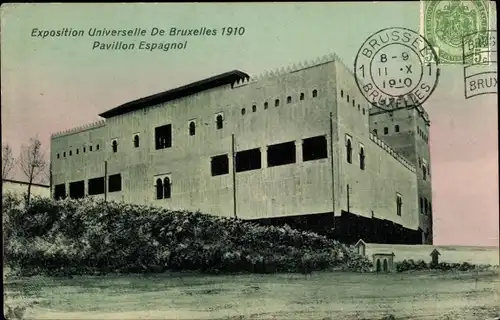 Ak Bruxelles Brüssel, Exposition 1910, Pavillon Espagnol