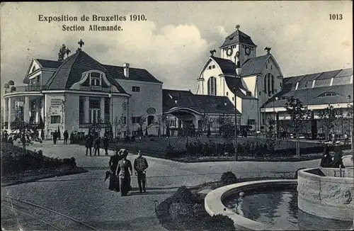 Ak Bruxelles Brüssel, Exposition 1910, Section Allemande