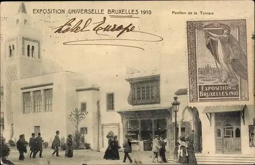 Ak Bruxelles Brüssel, Exposition 1910, Pavillon de la Tunisie