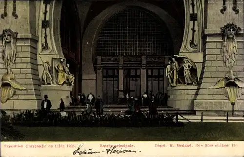 Ak Liège Lüttich Wallonien, Weltausstellung 1905, Entree principale