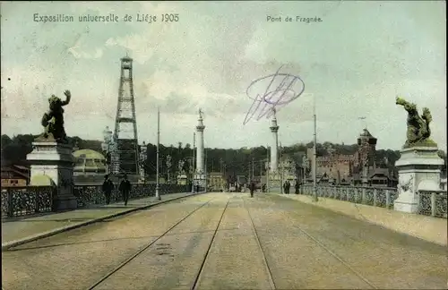 Ak Liège Lüttich Wallonien, Exposition Universelle 1905, Pont de Fragnée