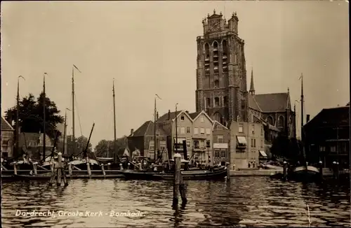 Ak Dordrecht Südholland Niederlande, Groote Kerk Bomkade