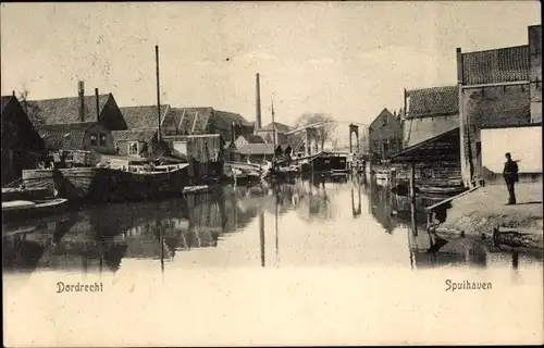 Ak Dordrecht Südholland Niederlande, Spuihaven, Vissersboot