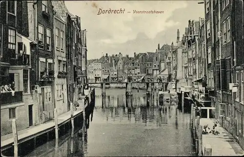 Ak Dordrecht Südholland Niederlande, Voorstaatshaven, Kanal, Brücke