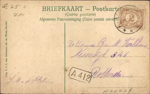 Ak Brielle Südholland, Het Huis der Twee Getuigen