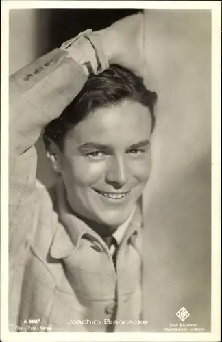 Ak Schauspieler Joachim Brennecke, Portrait, UFA Film, Film Foto Verlag A 3833/1
