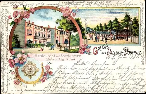 Litho Dallgow Döberitz im Havelland, Restaurant zum Gardestern