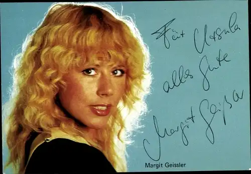 Ak Schauspielerin Margit Geissler, Portrait, Autogramm