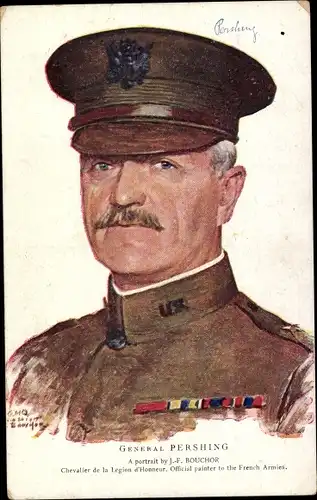 Künstler Ak Bouchor, General John J. Pershing, Portrait in Uniform