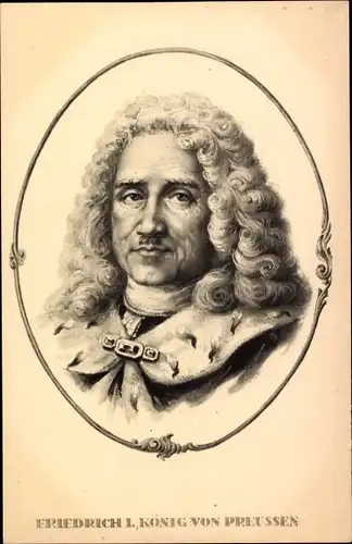 Ak Friedrich I, König von Preußen, Portrait