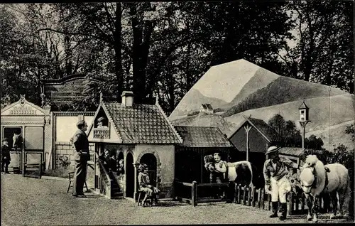 Ak Schaefer's Märchenstadt Lilliput, Pony, Liliputaner