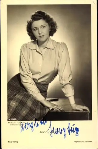Ak Schauspielerin Jenny Jugo, Portrait, Autogramm