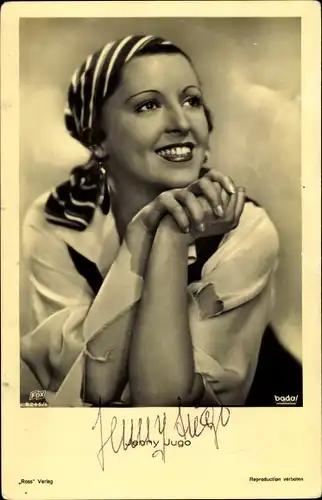 Ak Schauspielerin Jenny Jugo, Portrait, Ross Verlag, Autogramm