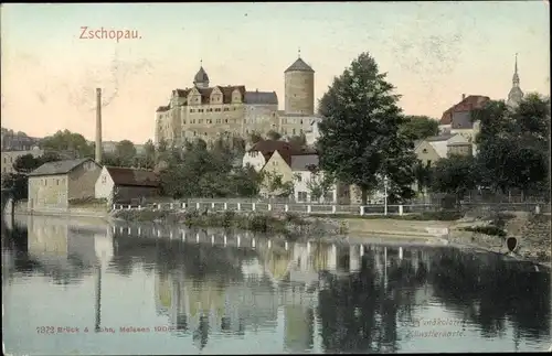 Ak Zschopau im Erzgebirge Sachsen, Stadtansicht