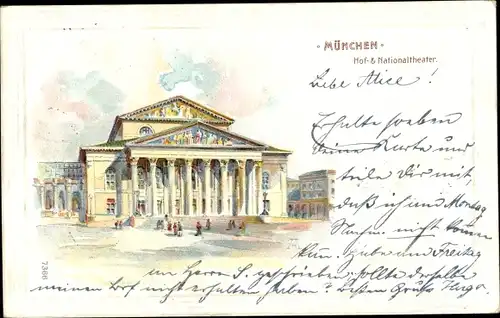 Litho München, Hof- und Nationaltheater