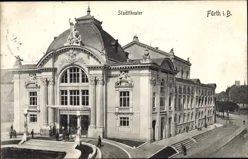 Ak Fürth in Mittelfranken Bayern, Stadttheater