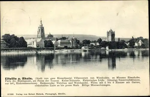 Ak Eltville am Rhein Hessen, Blick auf die Stadt