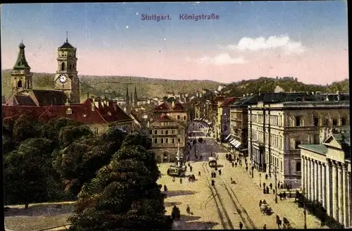 Ak Stuttgart in Württemberg, Königstraße