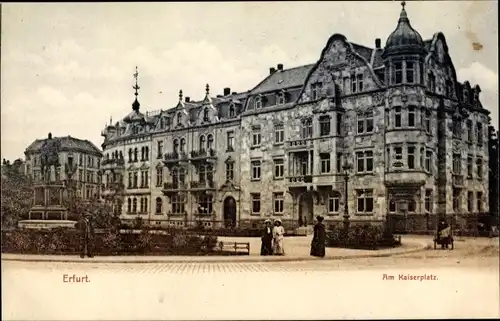 Ak Erfurt in Thüringen, Am Kaiserplatz