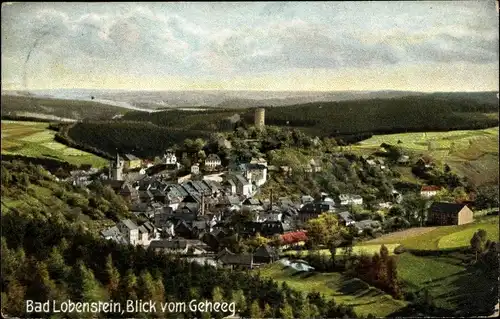 Ak Bad Lobenstein in Thüringen, Blick vom Geheeg