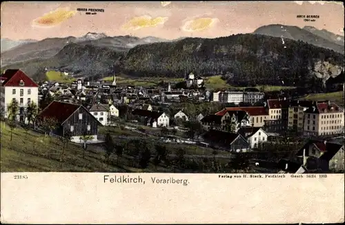 Ak Feldkirch Vorarlberg, Gesamtansicht,