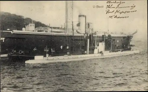 Ak Deutsches Kriegsschiff, U-Boot, Kaiserliche Marine