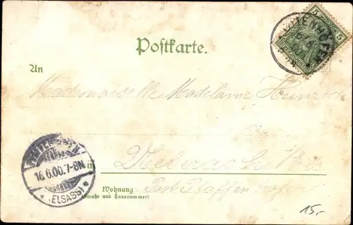 Litho Offenhöfen im Schwarzwald, Gasthof Pflug, Ruine Allerheiligen