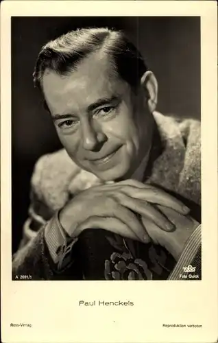 Ak Schauspieler Paul Henckels, Portrait
