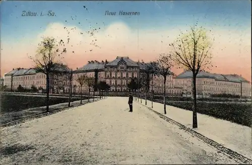 Ak Zittau in der Oberlausitz, Neue Kasernen