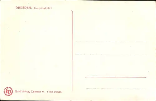 Ak Dresden, Hauptbahnhof, Außenansicht
