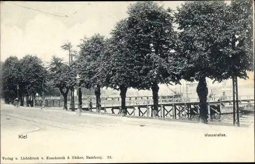 Ak Kiel Schleswig Holstein, Wasserallee