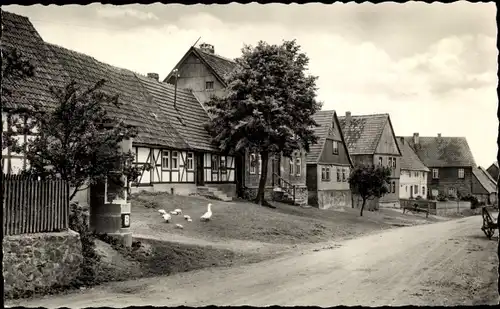 Ak Breitenstein im Harz, Dorfstraße