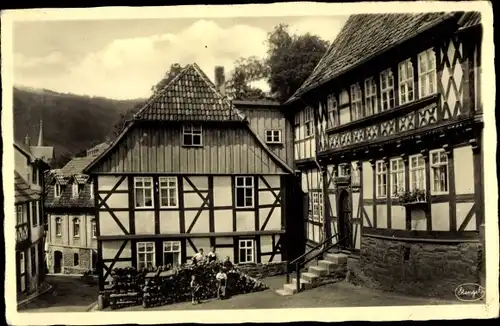 Ak Stolberg im Harz, Alte Häuser in der Töpfergasse