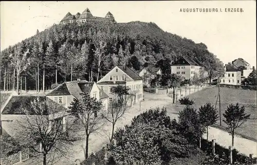 Ak Augustusburg im Erzgebirge, Teilansicht