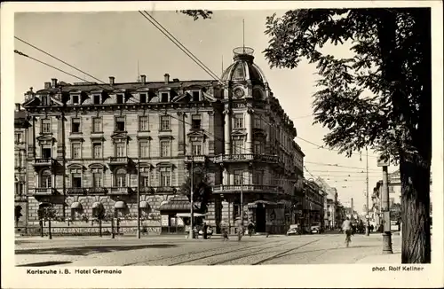 Ak Karlsruhe in Baden, Hotel Germania