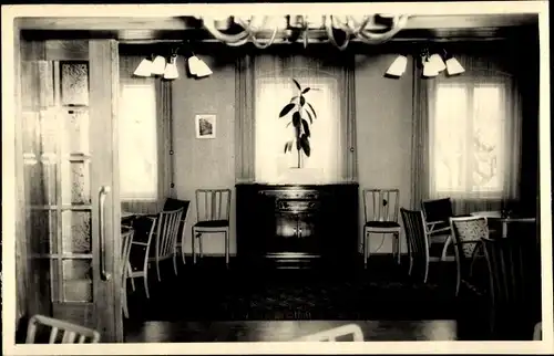 Ak Walddorf Kottmar in der Oberlausitz, Reichsbahn-Ferienheim, Kottmarschenke, Innenansicht