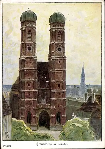 Künstler Ak Weber, M., München, Frauenkirche, Ackermann 6861